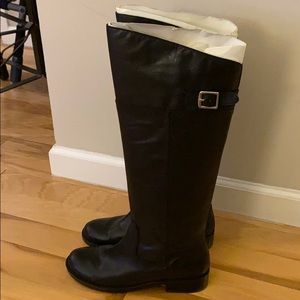 Black knee high Coach boots